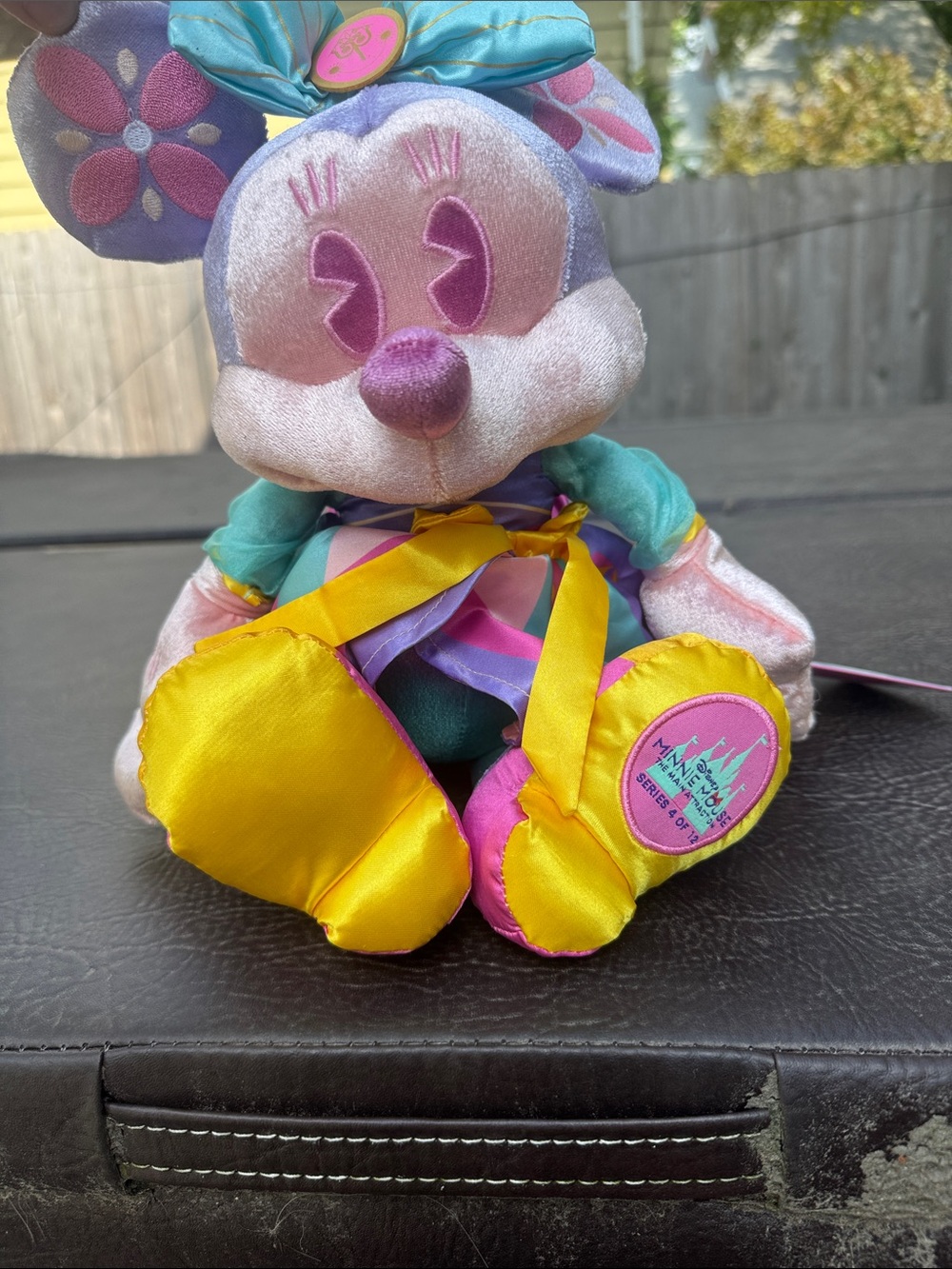 Disney Minnie Mouse Plush with Purple, Pink, Yellow, Teal Accents